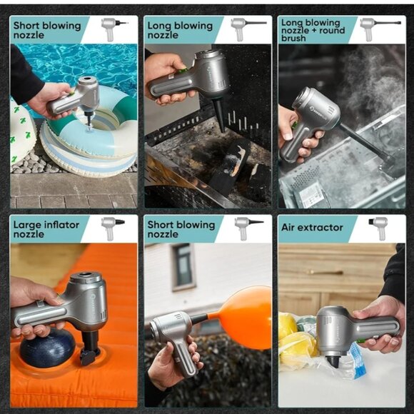 SAKER PLUS CAR VACUUM CLEANER-WIRELESS-HAND-HELD-BRUSHLESS MOTOR 3 IN 1 PORTABLE - Picture 7 of 15